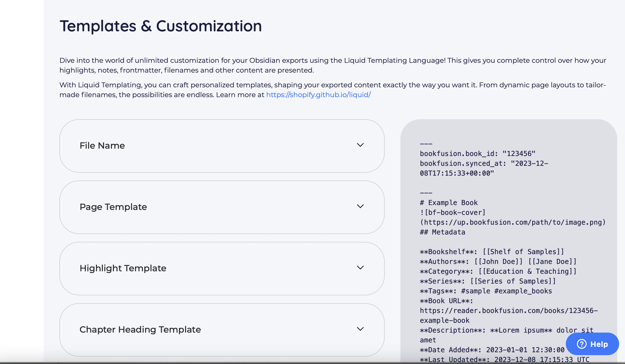 Customize your exports to Obsidian – BookFusion
